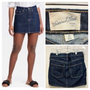 Universal Thread Denim Mini Skirt - Classic Dark Blue